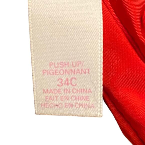 Victoria’s Secret Push-Up Bra In Red and Black Women’s Size 34C - Picture 6 of 9